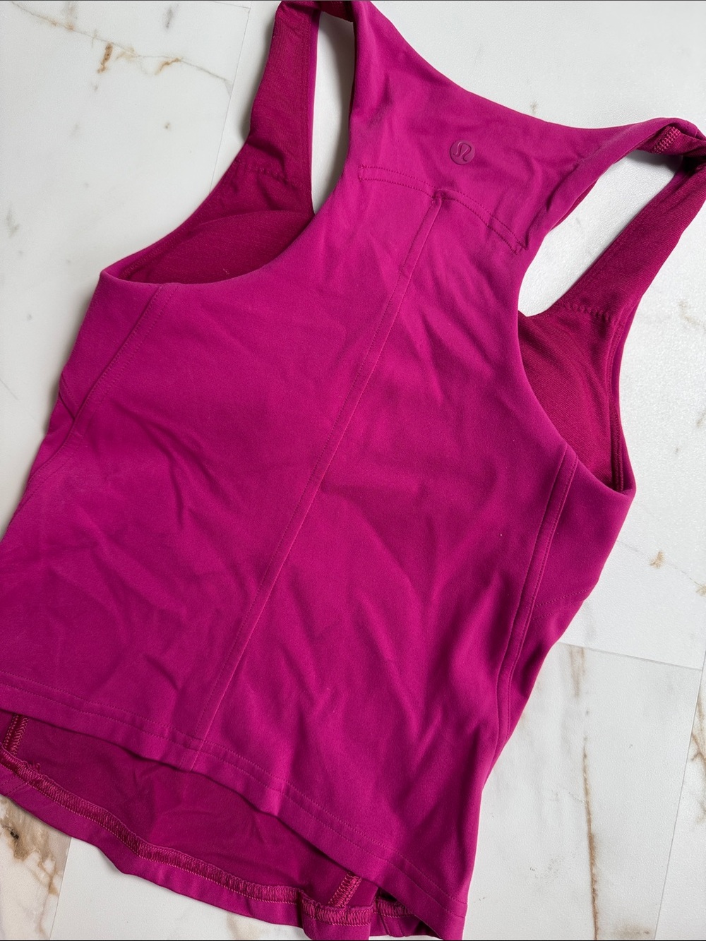 Lululemon Instill Structured Crop Racerback Tank Top Sz 0 Logo Sporty fitness
